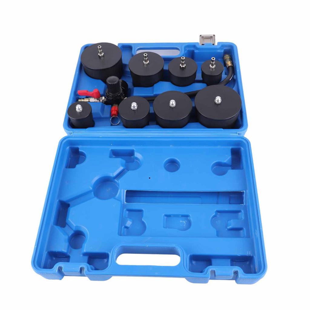 9 Pcs Turbo System Leakage Tester Turbocharger Air Pressure Boost Leak Test Kit with Pressure Gauge Tester