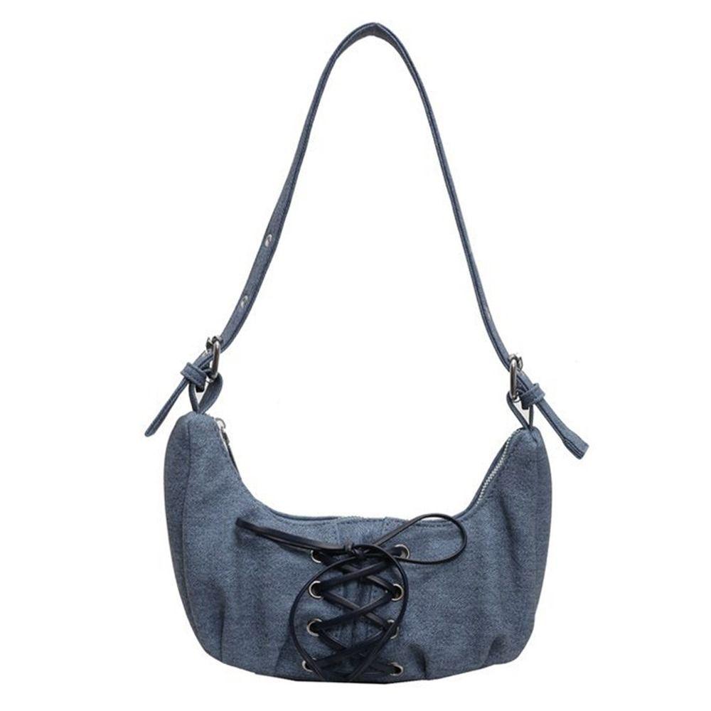 

Zipper Shoulder Bag PU Satchel Clutch New Design Handbags Shopping темно-синього кольору
