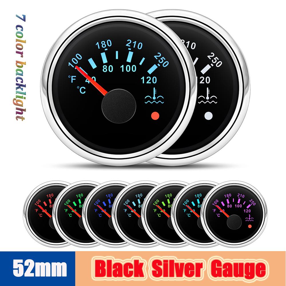 Auto 52mm Water Temperature Meter DC 12V-24V Led Digital Display Gauge Racing Water Tank Level Indicator For Car Motorcycle Boat