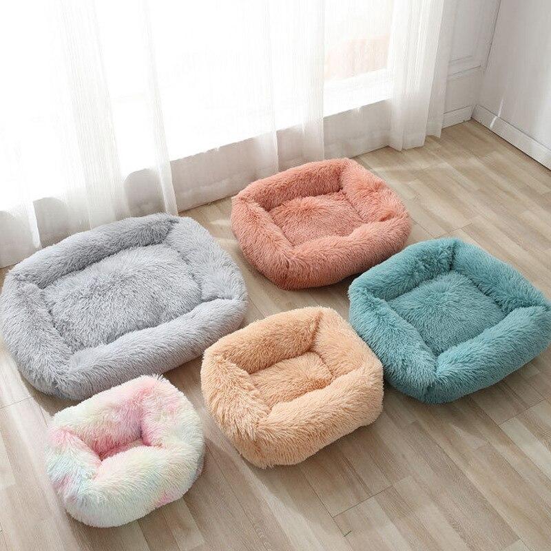 Morbido e lungo peluche Letto per cani Inverno Letto per gatti Chihuahua Yorkie Cucciolo Cuscino Letto per cani di piccola taglia Caldo divano letto per animali domestici per cani Gatti