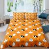 Guinea Pig King Queen Bedding Set Lovely Cartoon Mouse Duvet Cover Flower Plant Animal Comforter Cover Polyester Quilt Cover
