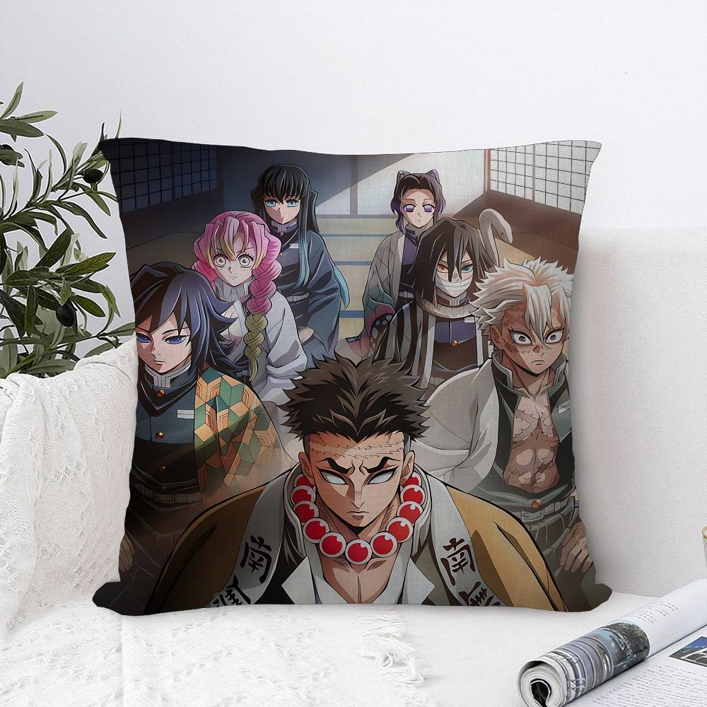 Anime DDemonS SSlayerS Cushion Cover Car Throw Pillow Case For Sofa Car Christmas Gift xcm xcm