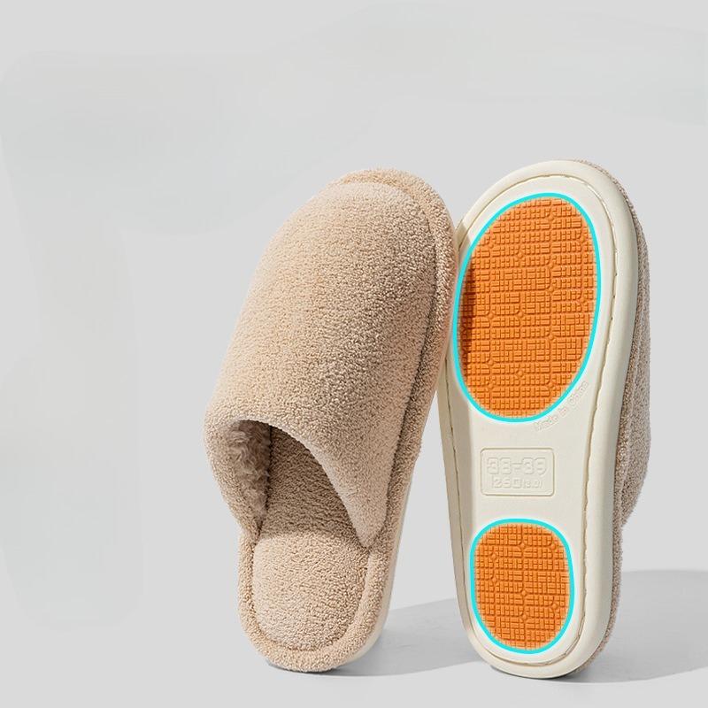 Baumwollschuhe für drinnen zu Hause, Wärme, Fleece, rutschfest und geruchshemmend
