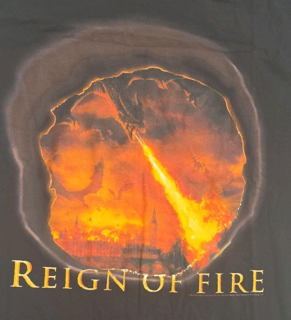 Movie Reign Of Fire 2002 Black Shirt LG Unisex T-Shirt XL