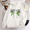 Women's Hooded Zip Up Loose Fit Long Sleeve Printed Butterfly Casual Cardigan Sweatshirt Jacket