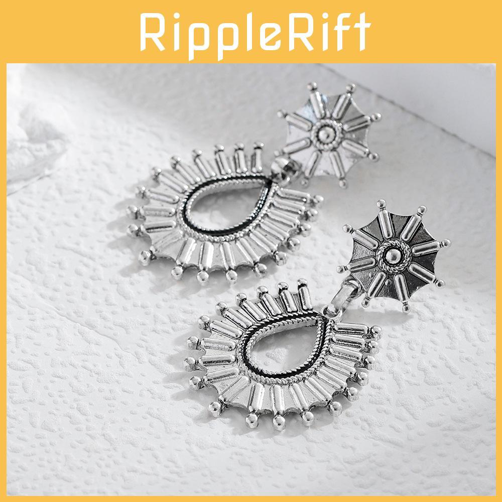 Trendy European American Style Simple Versatile Fan Shaped Drop Earrings