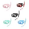 Leakproof Silicones Diving Mask Set with Foldable Dry Snorkel Adjustable Head Straps for Swimming Snorkeling Activity