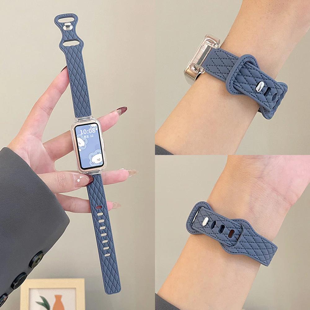 Watchband For Huawei Band 10/9/8 Accessories Silicone Braided Sport wristband pulseira correa bracelet+Case Huawei Band 10 Strap