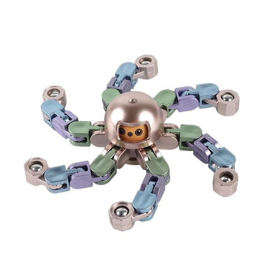 Transformable Fidget Spinner Portable Stress Relief Deformation Mechanical Arm Fingertip Gyro Chain Robot Spinner Sensory Toy