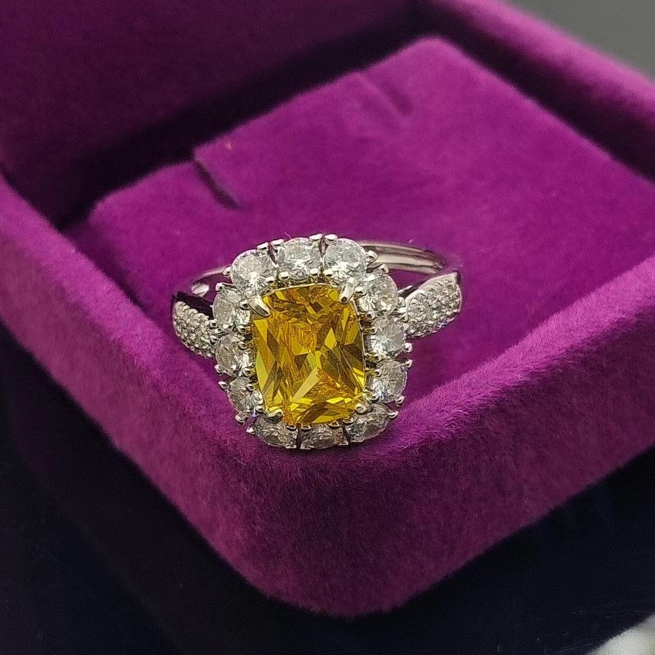 

Simulated Natural Ruby Full Of Diamonds, Simple Temperament, Open Ring, Female Ring. Opening Adjustable