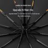 Automatic 24-Rib Folding Umbrella: High-End, Dual-Use, Storm-Resistant, Large Umbrella for Sun and Rain