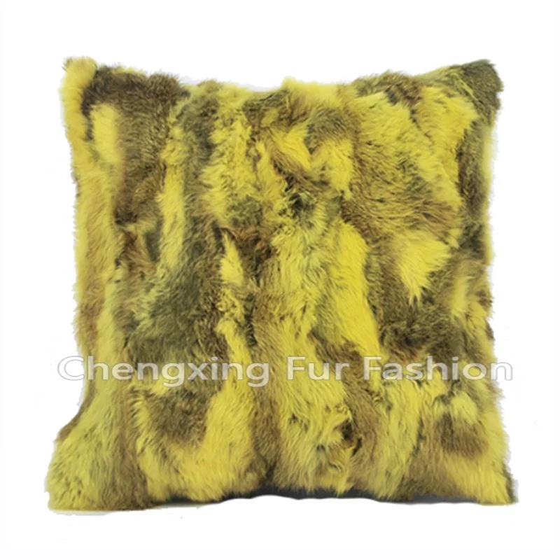 CX-D-17A 50x50cm Pernă Decorativă Cozy pentru Casă Husa Pernă din Blană Naturală de Iepure