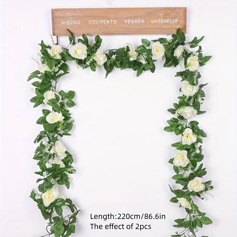 Artificial Flower Artificial White 1pc Flower Garland Perfect for Weddings, Home Decor, and Table Centerpieces
