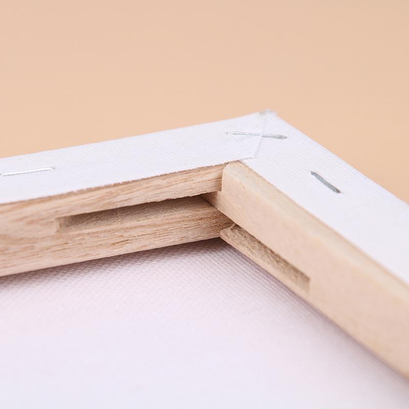 Toile d'artiste carrée blanche vierge pour toile, peinture à l'huile, cadre en bois