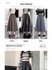 2024 Autumn/Winter PU Leather Mid-Length Skirt: Versatile Fashion Umbrella Design with Elastic Waist.