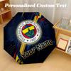 8 Rib Auto Folding Umbrella Fenerbahçe FC Print Custom Name Text Portable Rain Gear