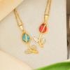 Necklace Female Opal Tulip Necklace Niche Design, Versatile High-end Sense Versatile Titanium Steel Accessories