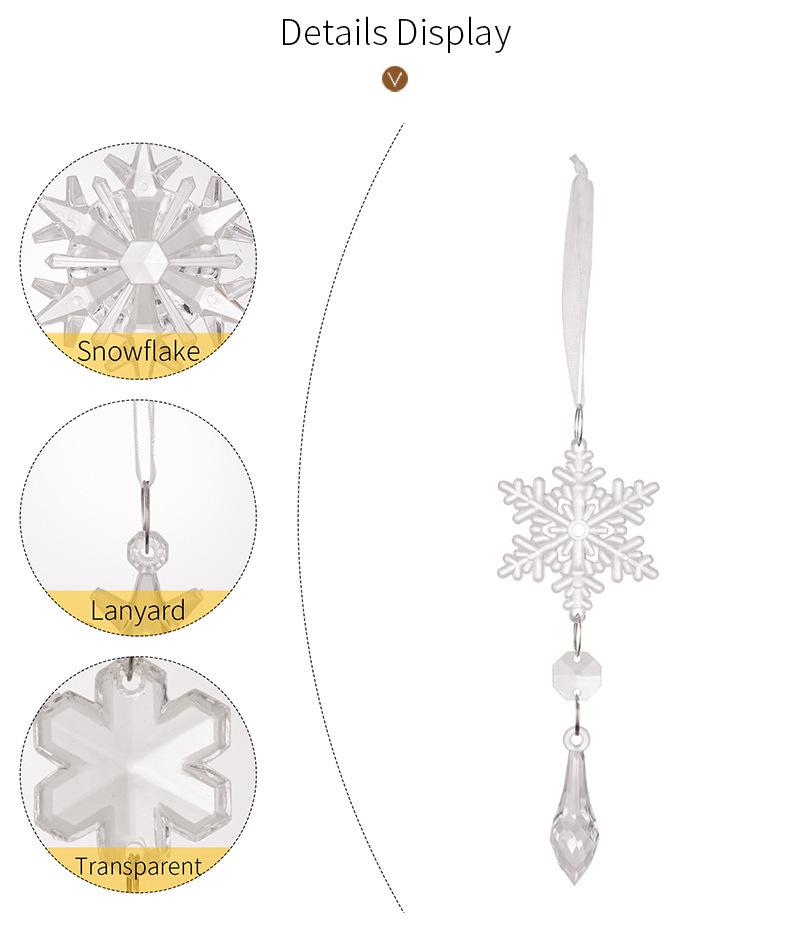 18-Piece Transparent Acrylic Icicle and Snowflake Christmas Ornaments Set