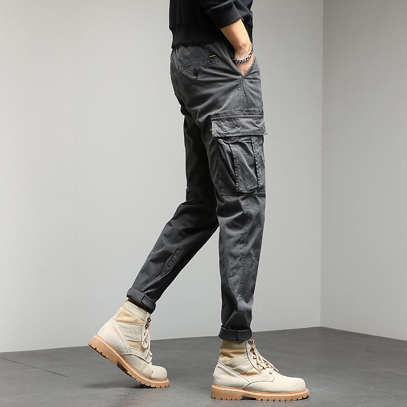 JAYSCE 2024 Yeni erkek Sokak Hip-Hop Tarzı Pantolon Moda Kalın Tulum Açık Eğlence Ince Pantolon