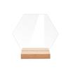 Transparent Acrylic Wedding Table Number Signs: Hexagonal, Rectangular, and Round DIY Seating Cards.