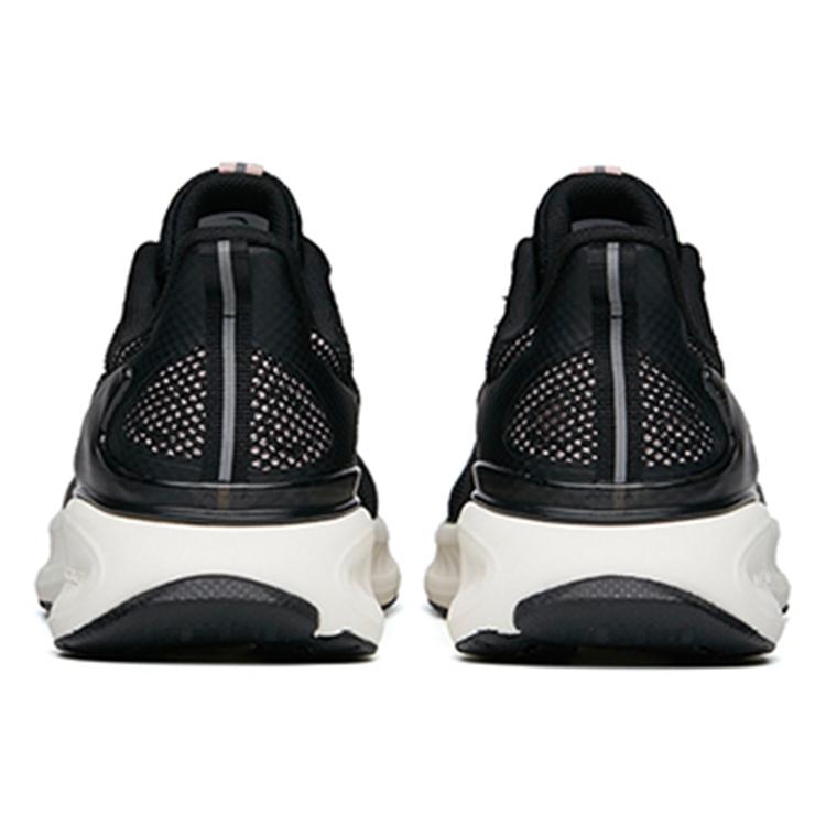 Anta Cushioning Slip Resistant Abrasion Resistant Breathable Low Top Running Shoes Women's Black Gray 122215518-1