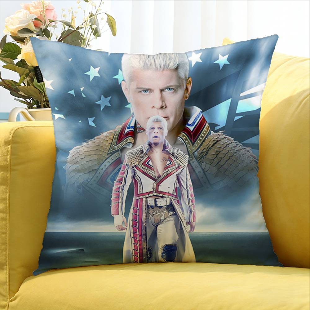 C-Cody R-Rhodes World Various Sizes Square Pillow Case For Car Home Bedchamber Decor