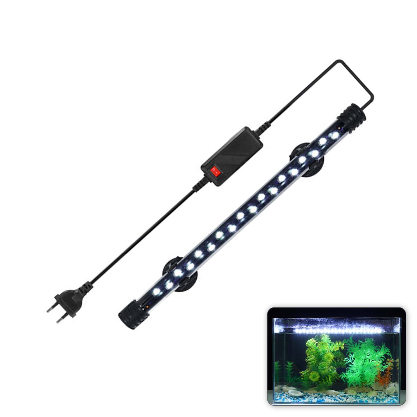 28CM/58CM Submersible Crystal Glass Lights Fish  Light LED Aquarium Light Submersible Lights Underwater Light 28cm