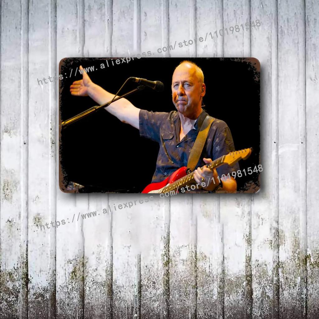 Dire Straits Band Metall Deko Poster Vintage Blechschild Metallschild Dekorative Plakette für Pub Bar Man Cave Club Wanddekoration