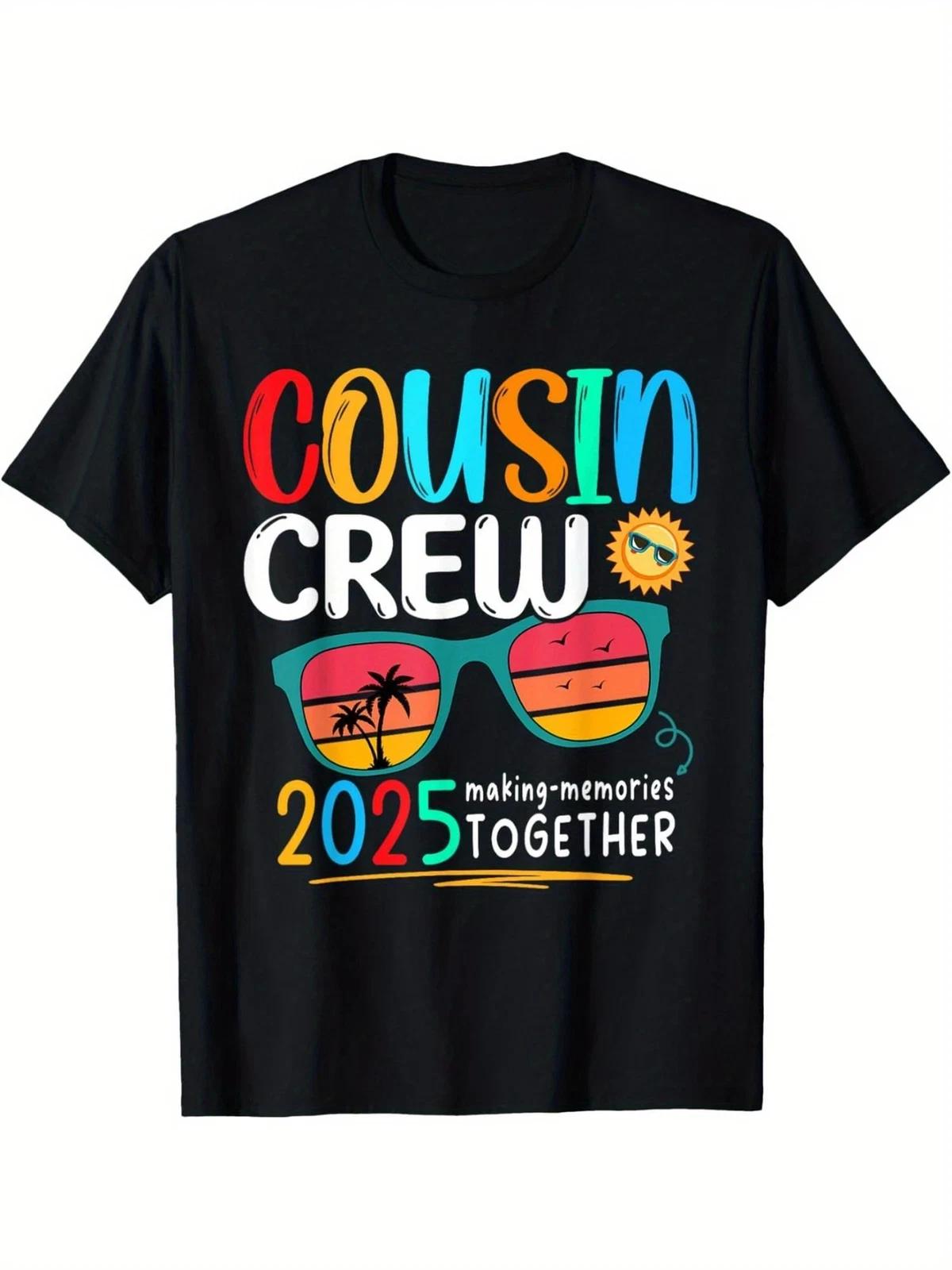 Cousin Crew 2025 Family Reunion Matching T-Shirt - Black Making Memories XXL