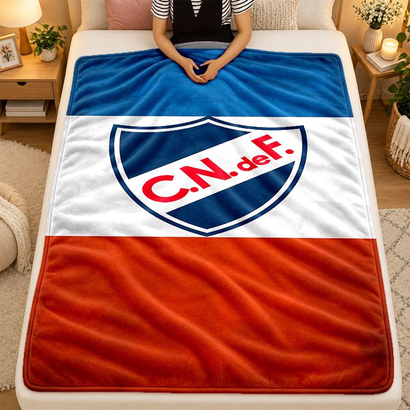 Flannel BlanketNacional De F Tbol Warm Soft Throw Blanket for Indoor Sofa Bed Living Room Use