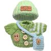 LBB 17cm Cute Cartoon Dolls Clothes Set 3-Piece Crochet Accessory Suit-Hat & Backpack for 15cm Dolls