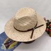 Hand-Woven Natural Raffia Men'S And Women'S Outdoor Hats Straw Jazz Style Straw Hats