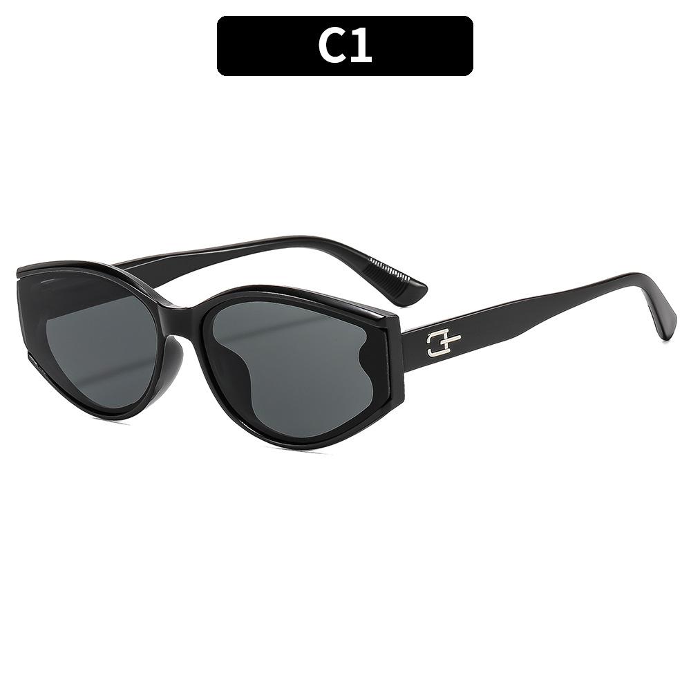 New personalized cat's eye retro rice nail sunglasses European and American fashion outdoor driving sunscreen trendy women's sunglasses