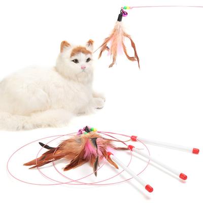 Federstab Interaktiver Biegsamer Stahldraht Katzen-Teaser-Stab für die Freizeit