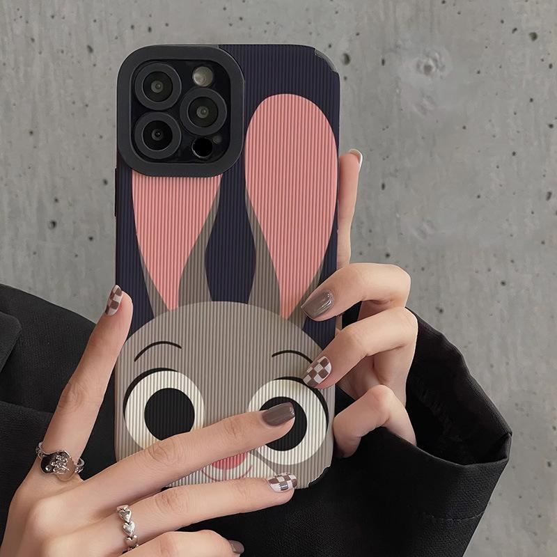 Applicable to Apple 15 color graffiti cartoon rabbit iphone13promax mobile phone case 12 all-inclusive personality 14 tide