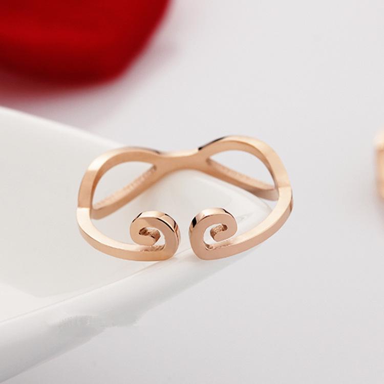 

Rose Gold Journey to the West Titanium Ring – Versatile Index & Pinky Fashion Accessory Rose Gold No. 8