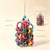 Parrot Shredding Foraging Toy Braided Rope Hanging Chew Toy for Budgie Cockatiel Lovebird Conure Small Medium Parrot Supplies