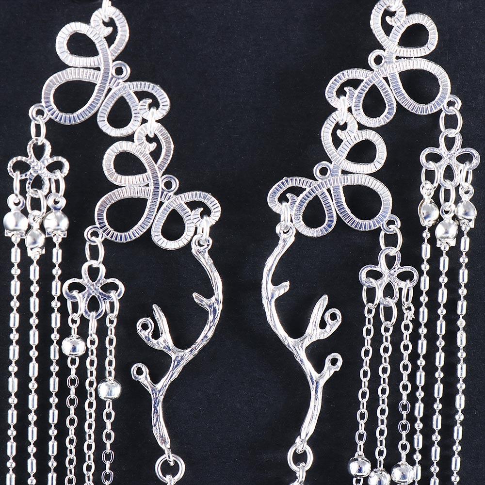 Girls Women Hollow Chinese Style Bridal Rhinestones Bead Hair Clips Tassel Hairpin Crystal Barrette