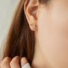 14k Teddy Bear Stone Piercing (14k Gold) E03