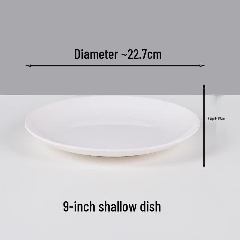 Di Rui En Melamine Round Dinner Plates (10-Pack)