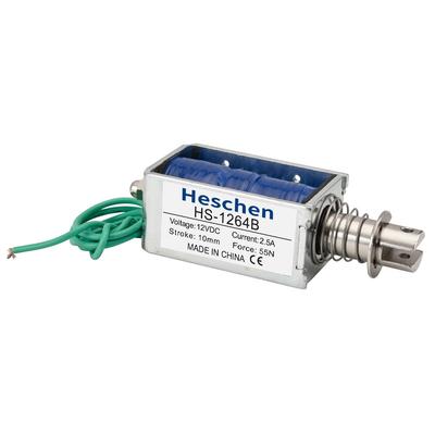 Hechen Solenoid 10mm Type for Open Frame Door Lock Electromagnet, HS-1264B, DC12V, 2.5A, 55N, Stroke, Push-pull