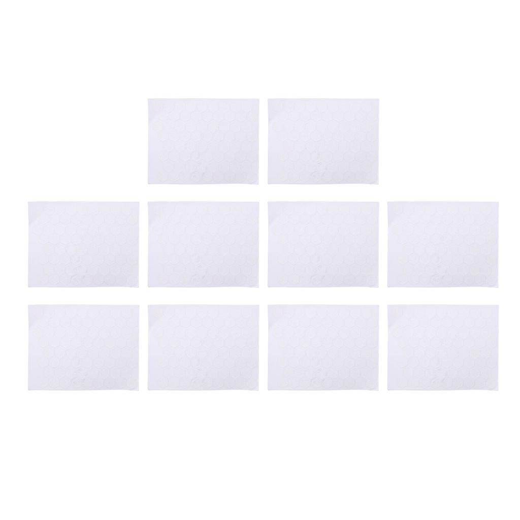 10 Sheets Hex Textured Stickers Sweat Absorbent Non Slip Grip Sticker for Gaming Mouse Mobile Phone
