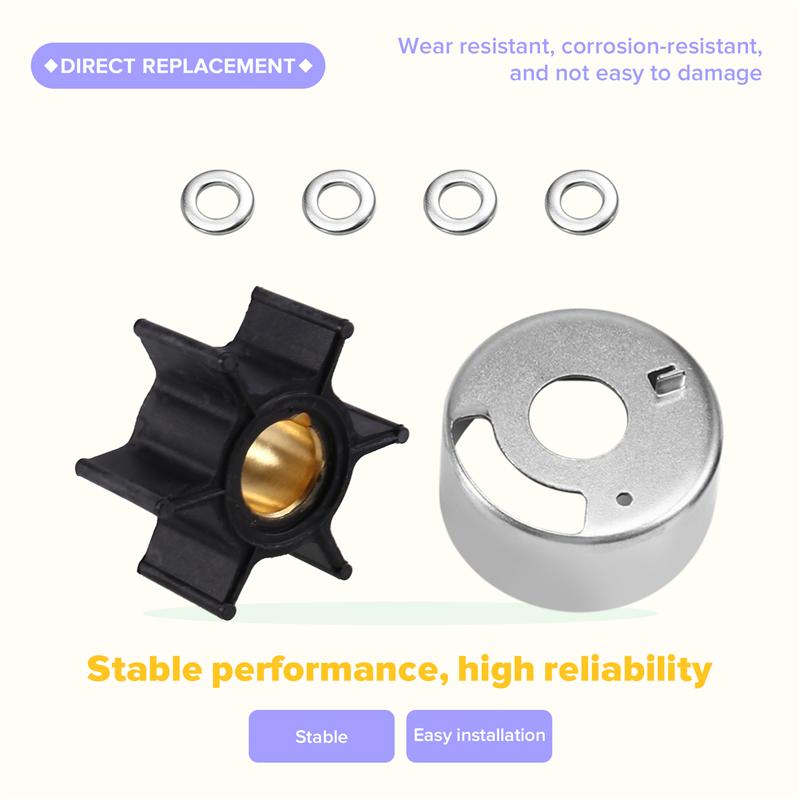 A58X-Water Pump Impeller Repair Kit 3B2873222M For Nissan Tohatsu Outboard Motor 8 9.8 Hp Marine Boat Engine Part 3B2-87322-2