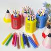 Mini Pen Holder And Pencils, Cute Pencil Design, 3D Printed Pen Holder Miniature, with 12 Tiny Colored Pencils for Doll Mansion Miniature Rooms