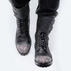 Autumn and Winter New Low-heeled Men's Shoes Large Size Round Head Medium Tube Knight Boots Boots