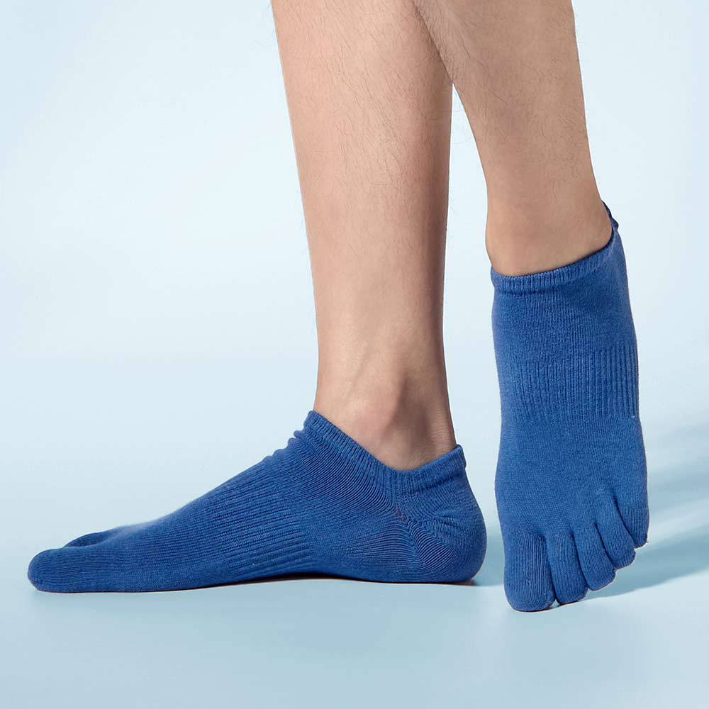 Five-finger Socks, Men's Short Breathable Socks, Spring and Summer Five-toe Socks, Cotton Socks with Separate Toes, Colored Cotton Socks