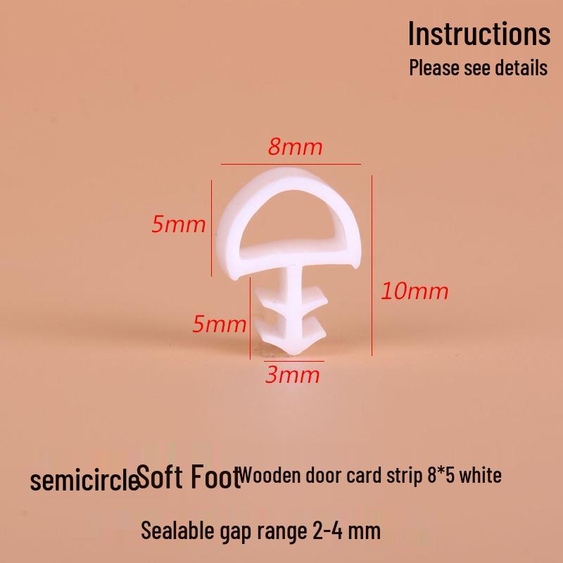 Dinggu 5m Wooden Door Soundproof Groove-Sealing Anti-Collision Silent Windproof Rubber Strip