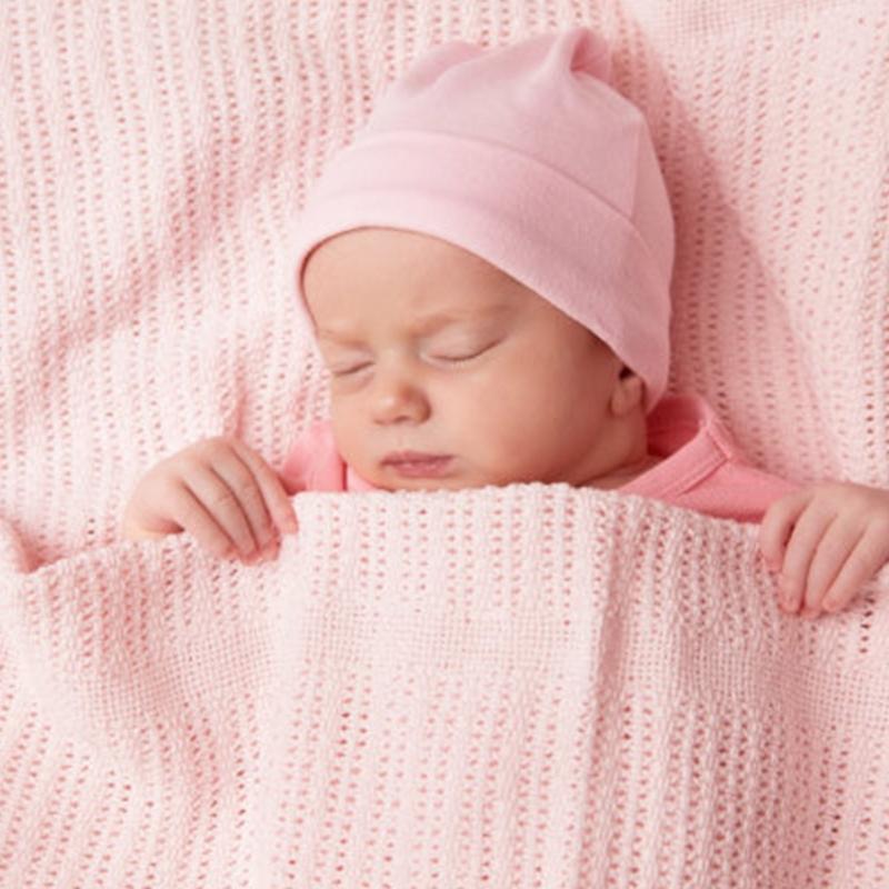 4 Set Baby Bonnet Cap Feature Foldable Edge with Mittens Cotton Fabric Gentle On Sensitive Skin Multiple Color Available