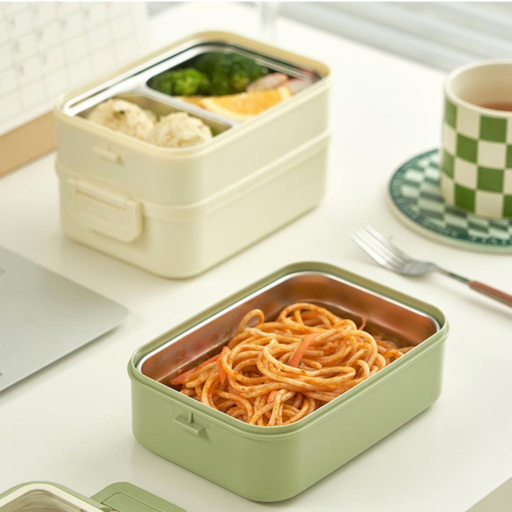 Stainless Steel Insulated Lunch Box Multiple Compartments Fashionable Safe Stainless Steel Bento Box for Students Kids
