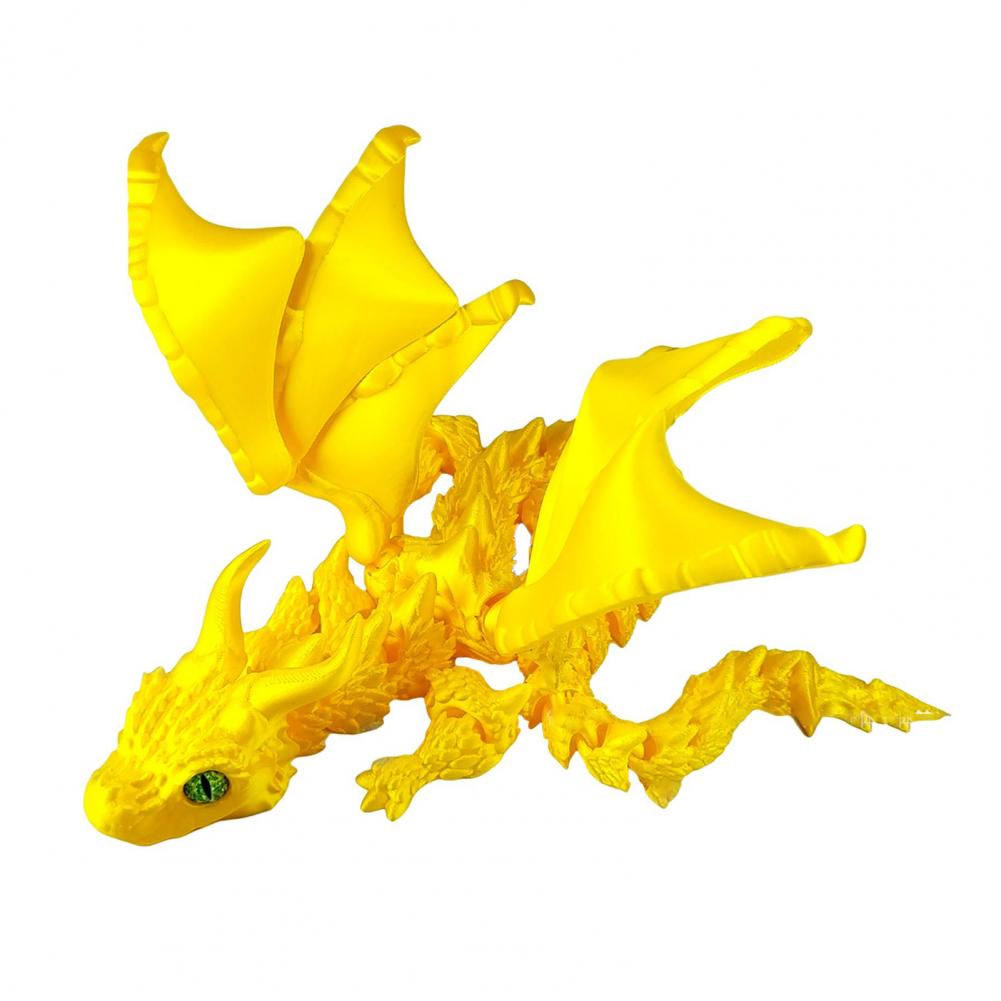 3D Printed Dragon Ornament Stress Relief Articulated Dragon Figurine With Wings Flexible Realistic Dragon Sculpture Home Decor